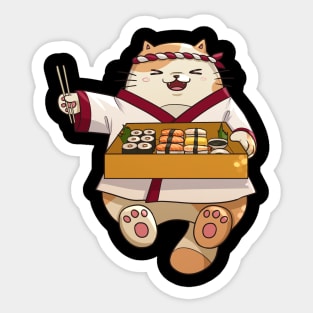 Sushi Chef Cat Sticker
